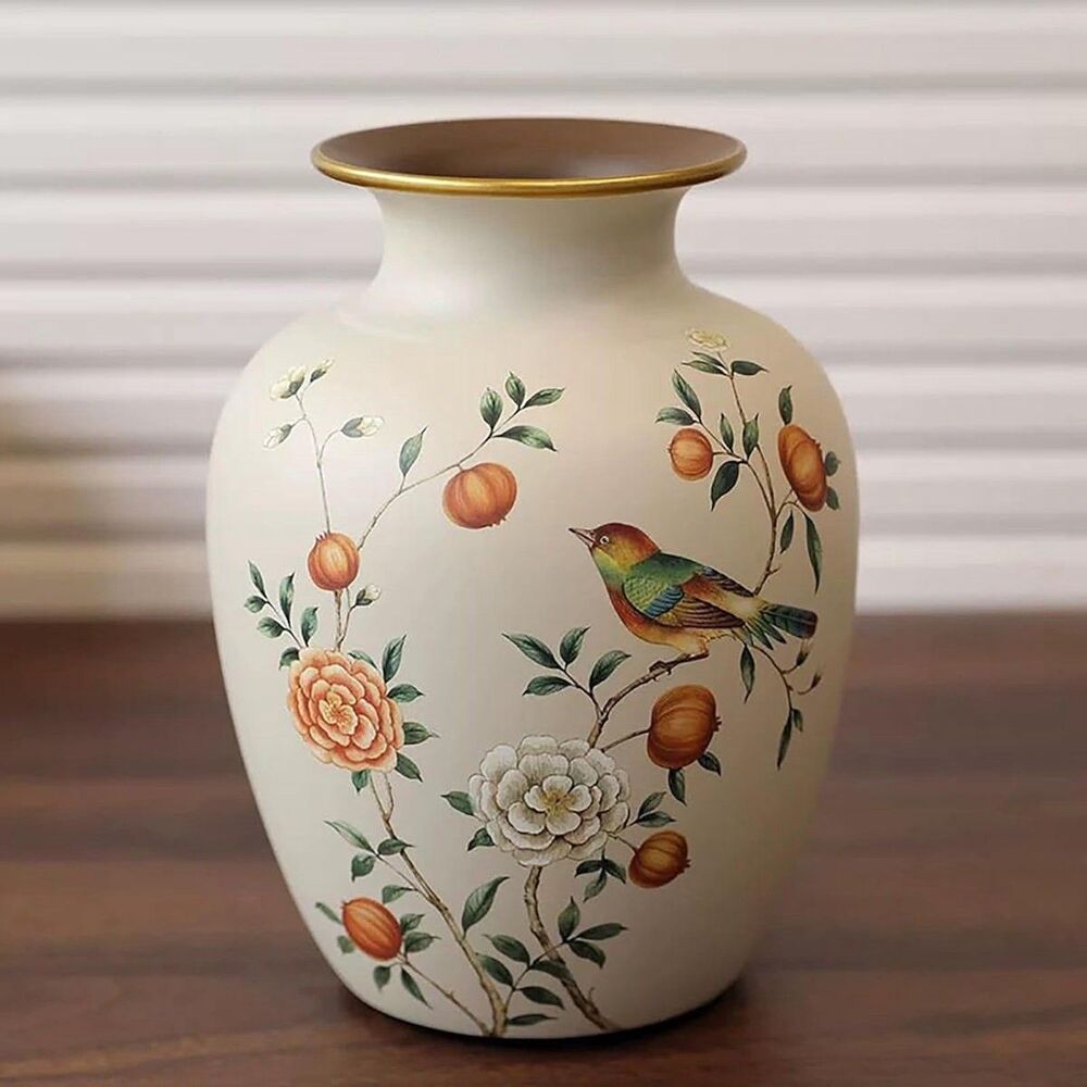 Modern Oriental Ceramic Vase  - Vintage Home Decor Vases